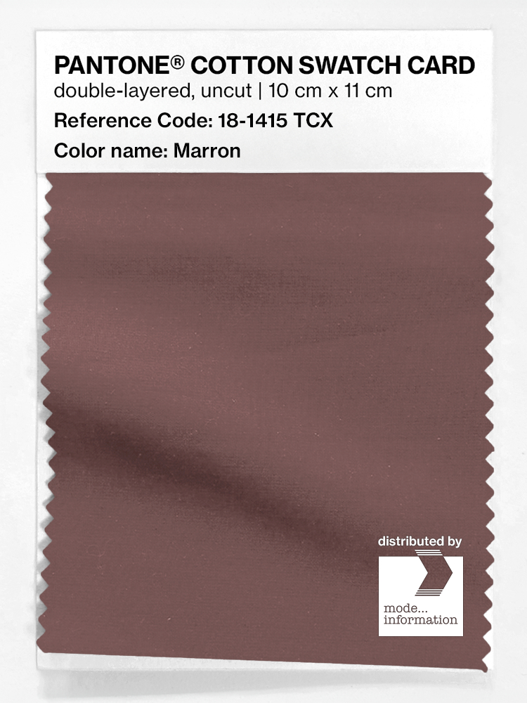 Product image 1 of the product “PANTONE® COTTON SWATCH CARD 18-1415 TCX Marron ”