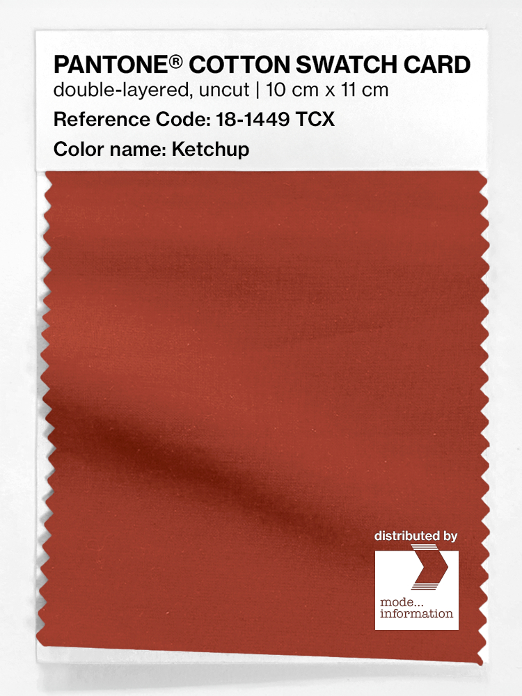 Artikelbild 1 des Artikels “PANTONE® COTTON SWATCH CARD 18-1449 TCX Ketchup “