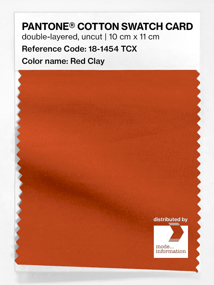Artikelbild 1 des Artikels “PANTONE® COTTON SWATCH CARD 18-1454 TCX Red Clay “