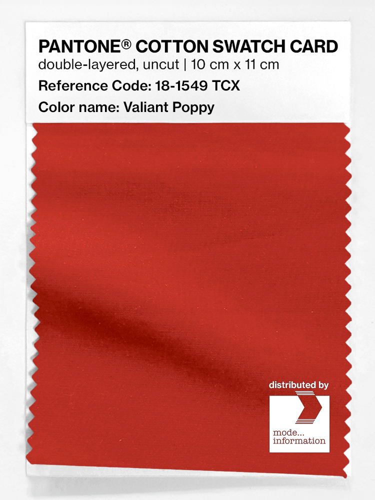Artikelbild 1 des Artikels “PANTONE® COTTON SWATCH CARD 18-1549 TCX Valiant Poppy “