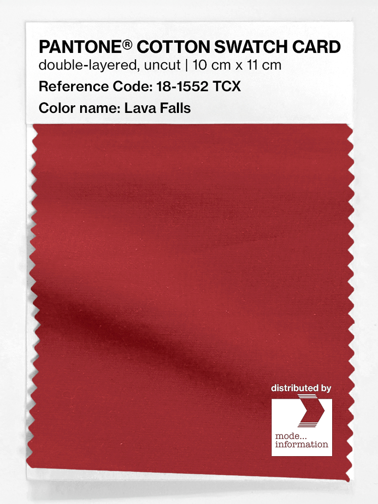Product image 1 of the product “PANTONE® COTTON SWATCH CARD 18-1552 TCX Lava Falls ”