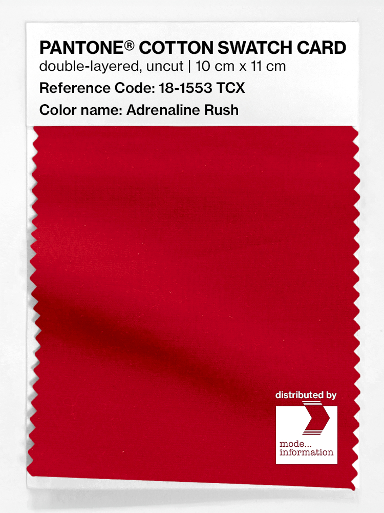 Artikelbild 1 des Artikels “PANTONE® COTTON SWATCH CARD 18-1553 TCX Adrenaline Rush “