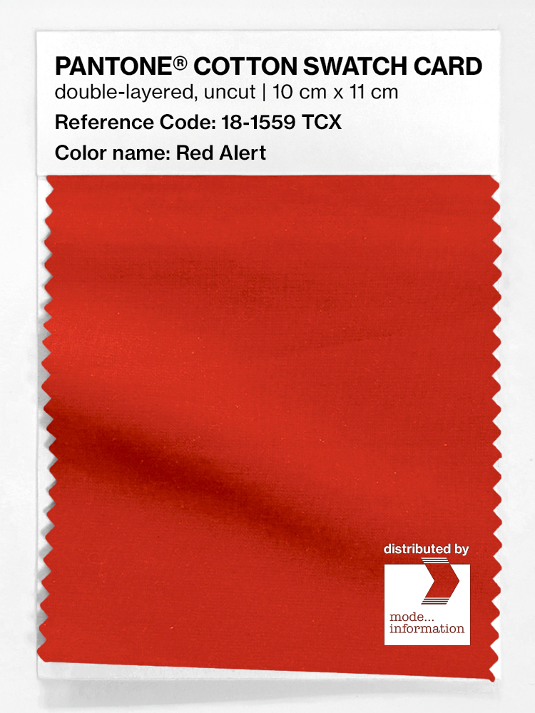 Artikelbild 1 des Artikels “PANTONE® COTTON SWATCH CARD 18-1559 TCX Red Alert “