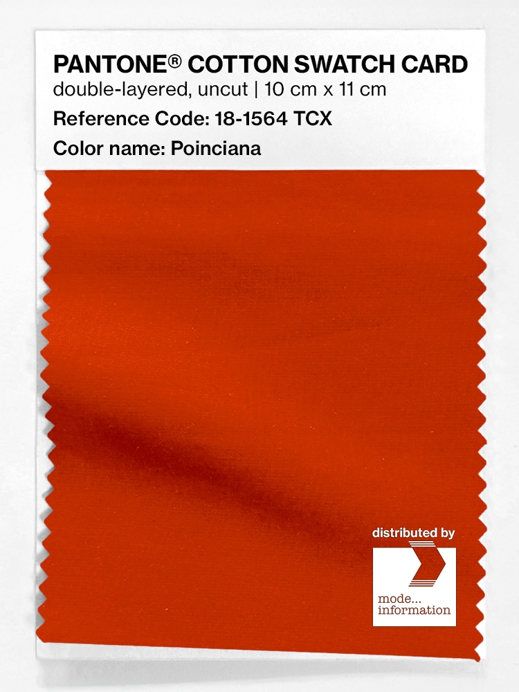 Product image 1 of the product “PANTONE® COTTON SWATCH CARD 18-1564 TCX Poinciana ”