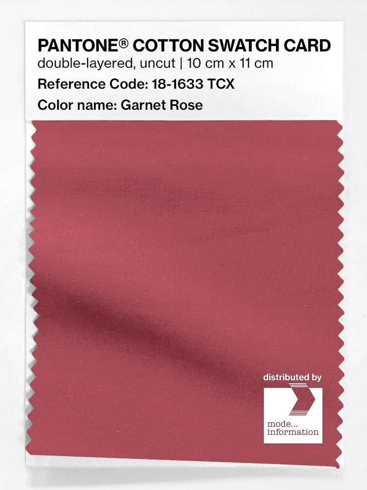Product image 1 of the product “PANTONE® COTTON SWATCH CARD 18-1633 TCX Garnet Rose ”