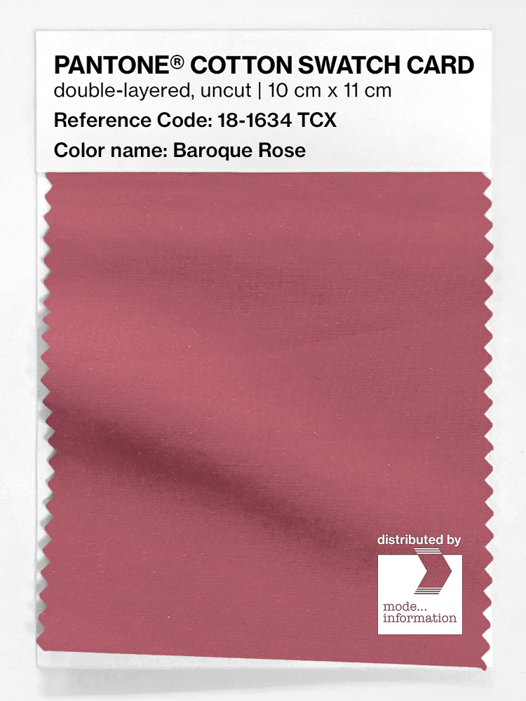 Product image 1 of the product “PANTONE® COTTON SWATCH CARD 18-1634 TCX Baroque Rose ”