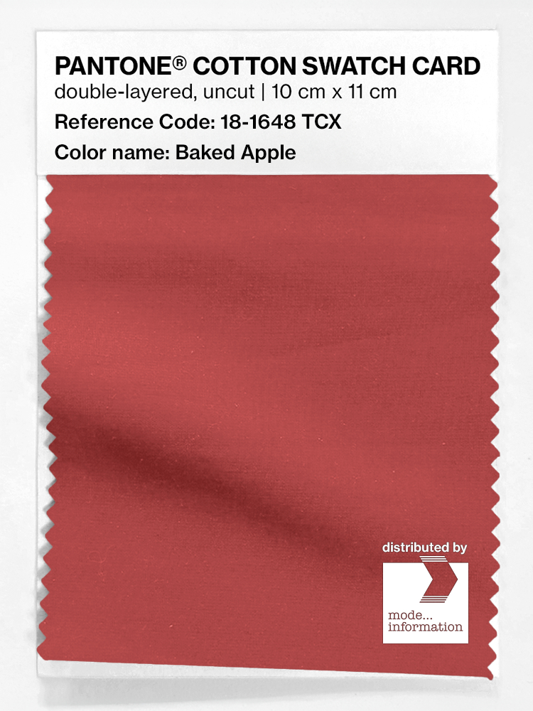 Product image 1 of the product “PANTONE® COTTON SWATCH CARD 18-1648 TCX Baked Apple ”