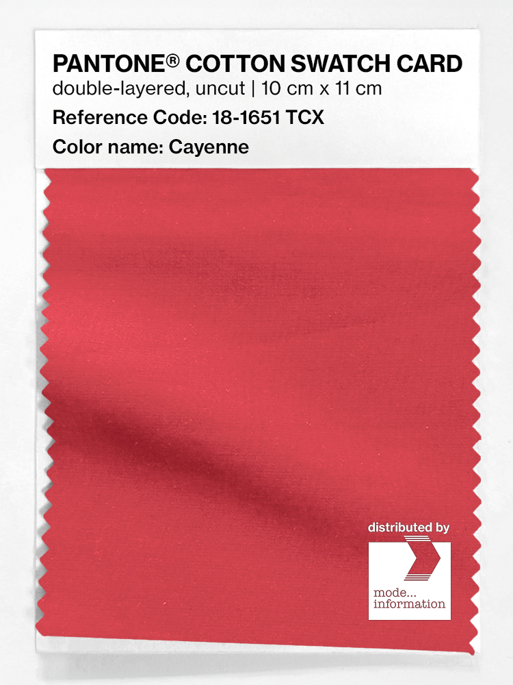 Artikelbild 1 des Artikels “PANTONE® COTTON SWATCH CARD 18-1651 TCX Cayenne “
