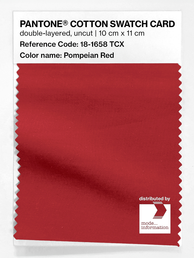 Product image 1 of the product “PANTONE® COTTON SWATCH CARD 18-1658 TCX Pompeian Red ”