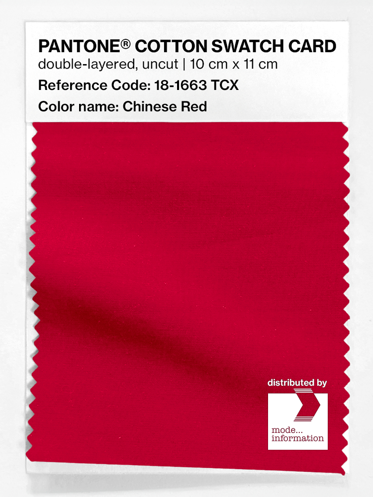 Artikelbild 1 des Artikels “PANTONE® COTTON SWATCH CARD 18-1663 TCX Chinese Red “