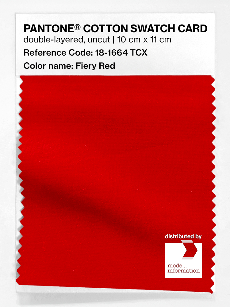 Artikelbild 1 des Artikels “PANTONE® COTTON SWATCH CARD 18-1664 TCX Fiery Red “