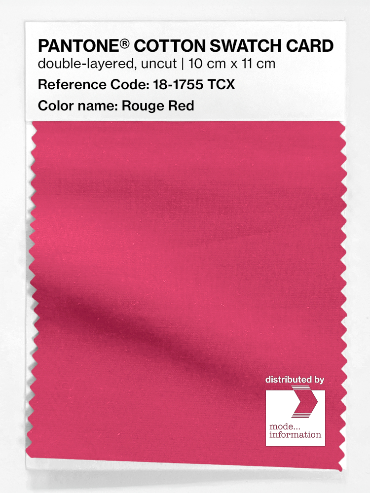 Artikelbild 1 des Artikels “PANTONE® COTTON SWATCH CARD 18-1755 TCX Rouge Red “
