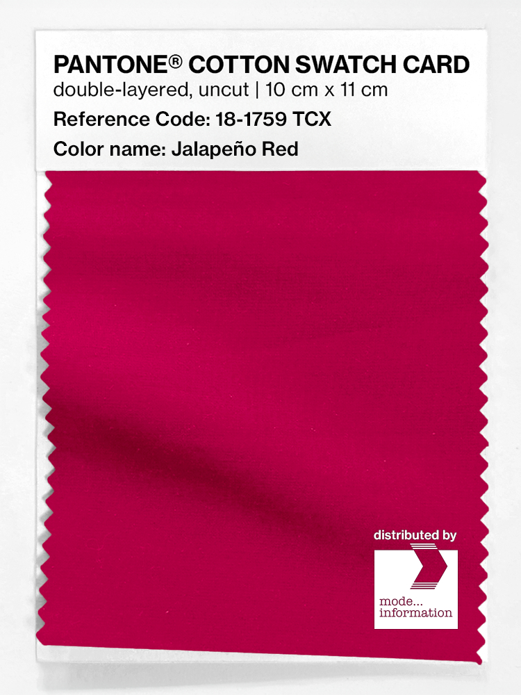 Artikelbild 1 des Artikels “PANTONE® COTTON SWATCH CARD 18-1759 TCX Jalapeño Red “