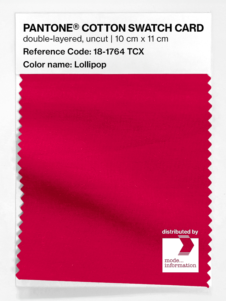 Product image 1 of the product “PANTONE® COTTON SWATCH CARD 18-1764 TCX Lollipop ”