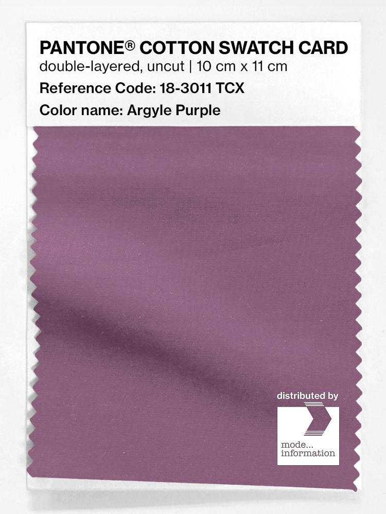 Product image 1 of the product “PANTONE® COTTON SWATCH CARD 18-3011 TCX Argyle Purple ”