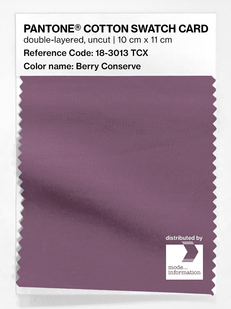 Product image 1 of the product “PANTONE® COTTON SWATCH CARD 18-3013 TCX Berry Conserve ”