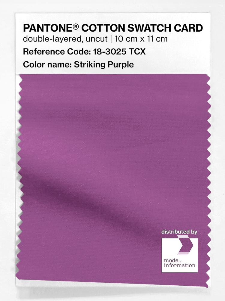 Product image 1 of the product “PANTONE® COTTON SWATCH CARD 18-3025 TCX Striking Purple ”