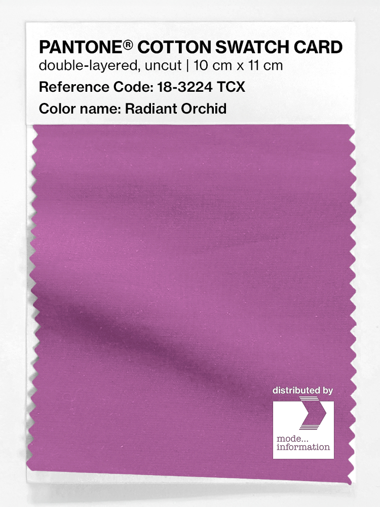 Product image 1 of the product “PANTONE® COTTON SWATCH CARD 18-3224 TCX Radiant Orchid ”