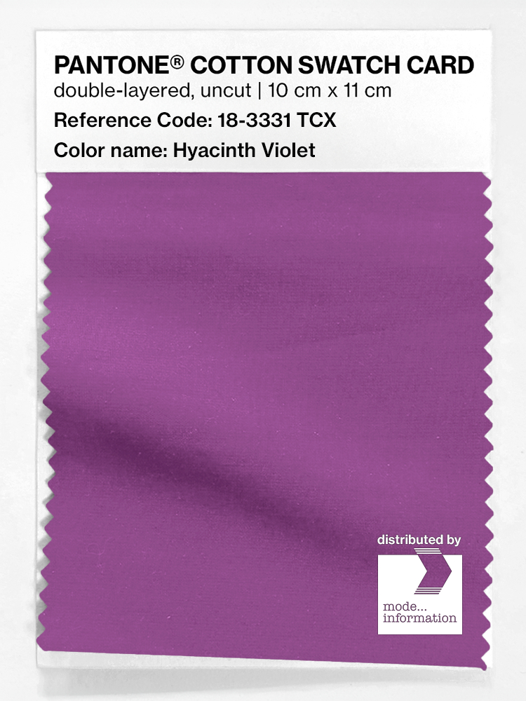 Product image 1 of the product “PANTONE® COTTON SWATCH CARD 18-3331 TCX Hyacinth Violet ”