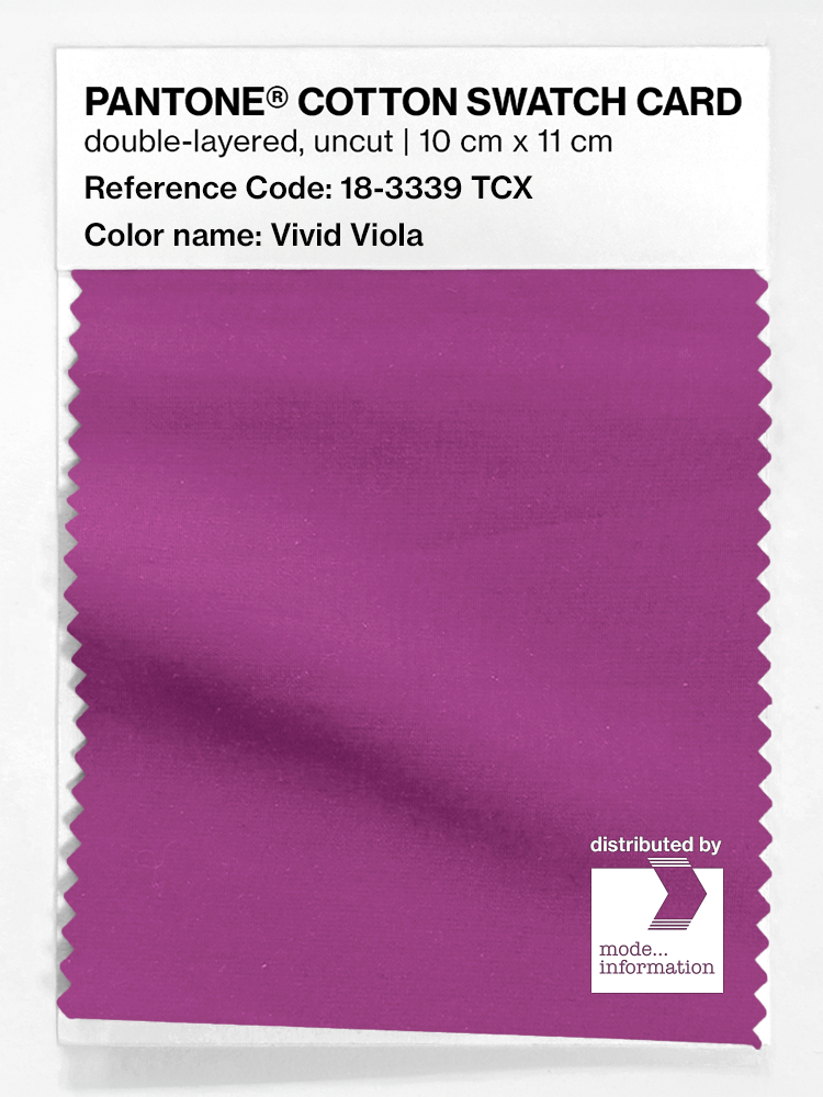 Product image 1 of the product “PANTONE® COTTON SWATCH CARD 18-3339 TCX Vivid Viola ”
