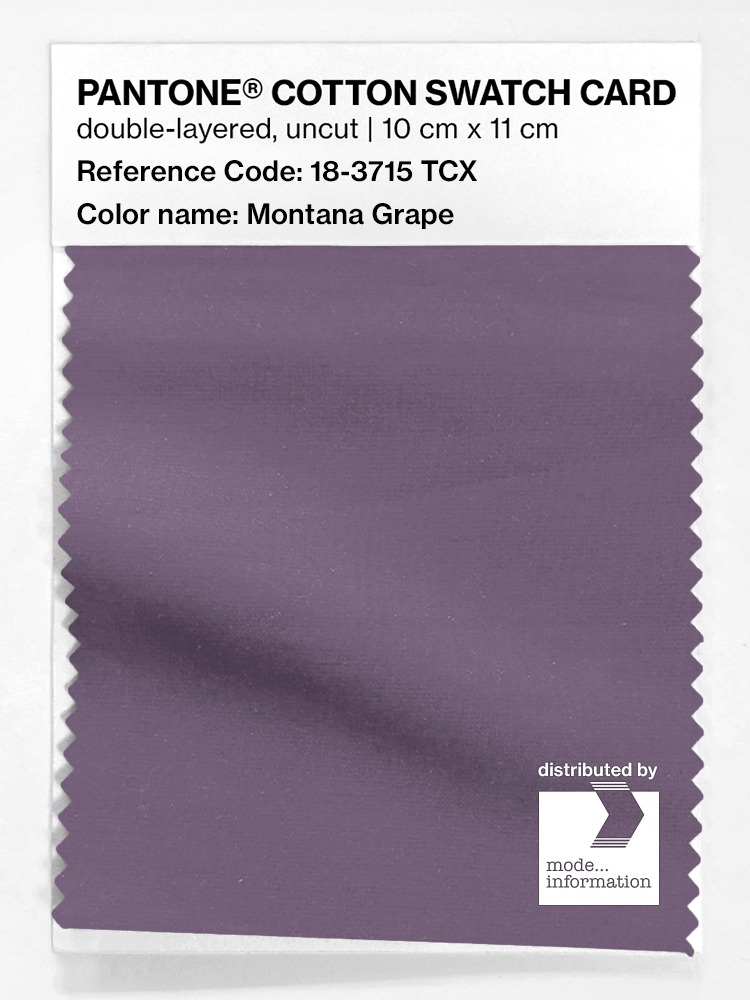 Product image 1 of the product “PANTONE® COTTON SWATCH CARD 18-3715 TCX Montana Grape ”