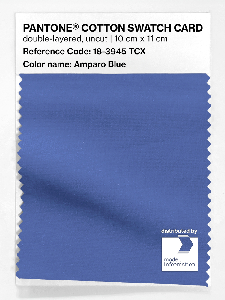 Product image 1 of the product “PANTONE® COTTON SWATCH CARD 18-3945 TCX Amparo Blue ”