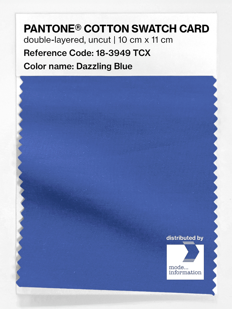 Artikelbild 1 des Artikels “PANTONE® COTTON SWATCH CARD 18-3949 TCX Dazzling Blue “