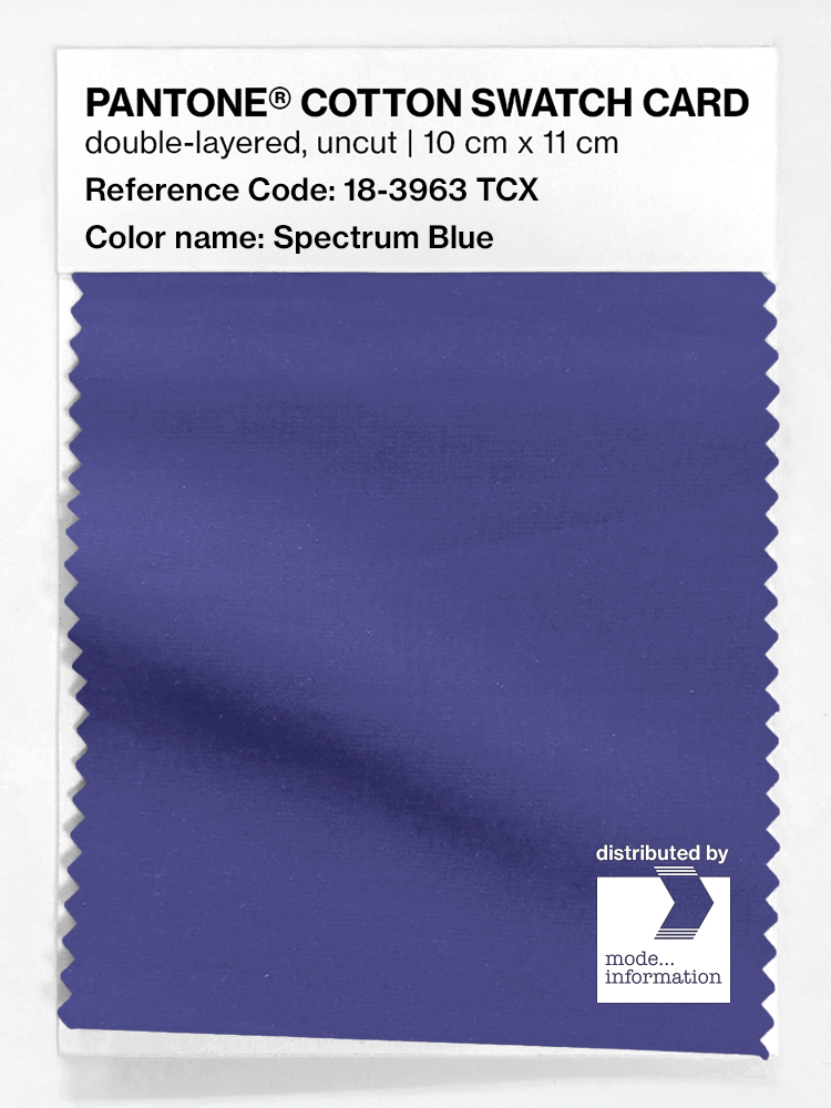 Product image 1 of the product “PANTONE® COTTON SWATCH CARD 18-3963 TCX Spectrum Blue ”