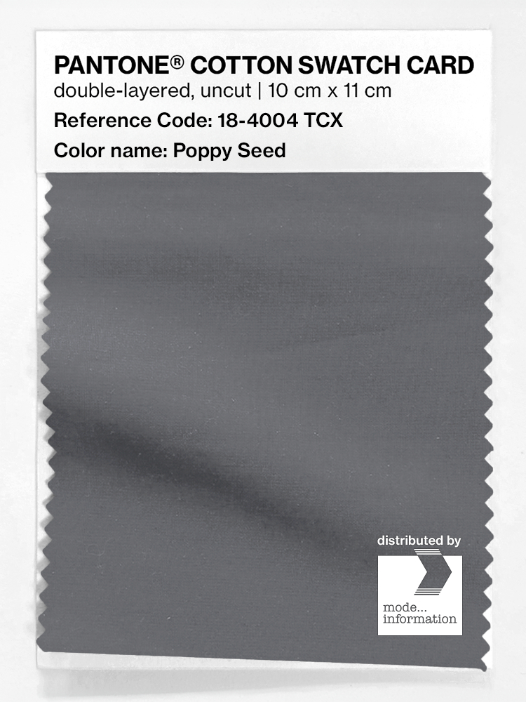 Product image 1 of the product “PANTONE® COTTON SWATCH CARD 18-4004 TCX Poppy Seed ”