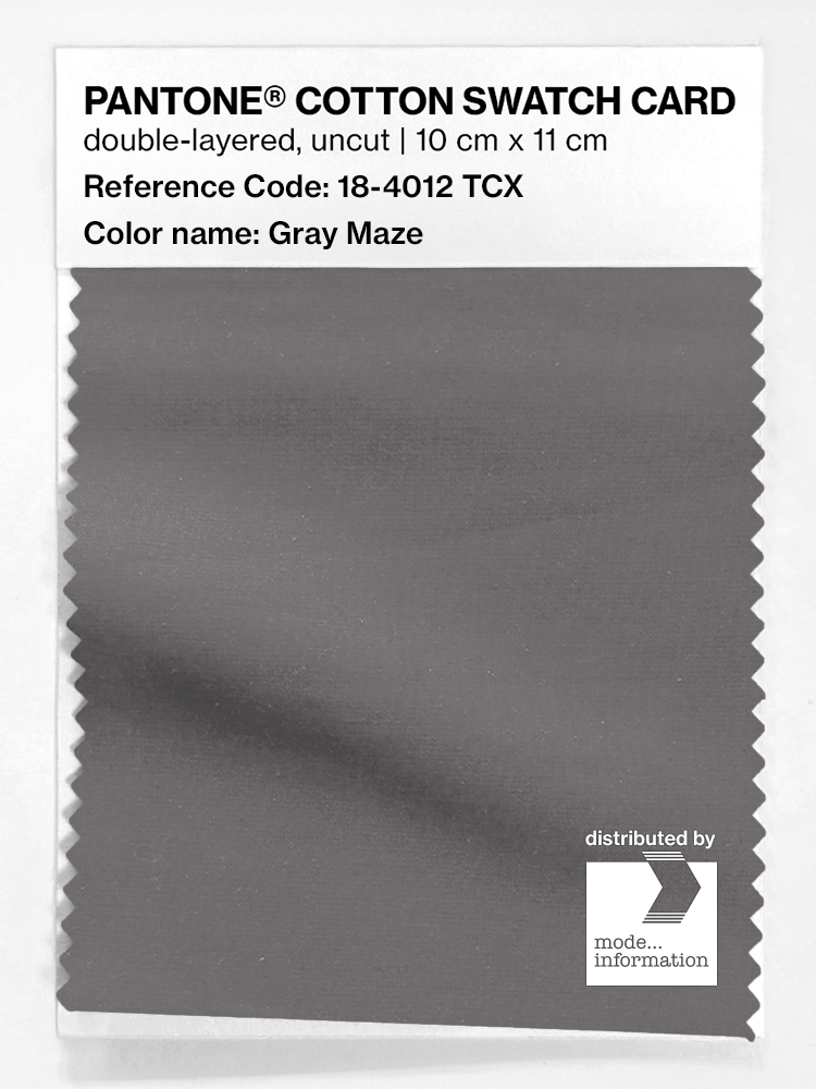 Artikelbild 1 des Artikels “PANTONE® COTTON SWATCH CARD 18-4012 TCX Gray Maze “