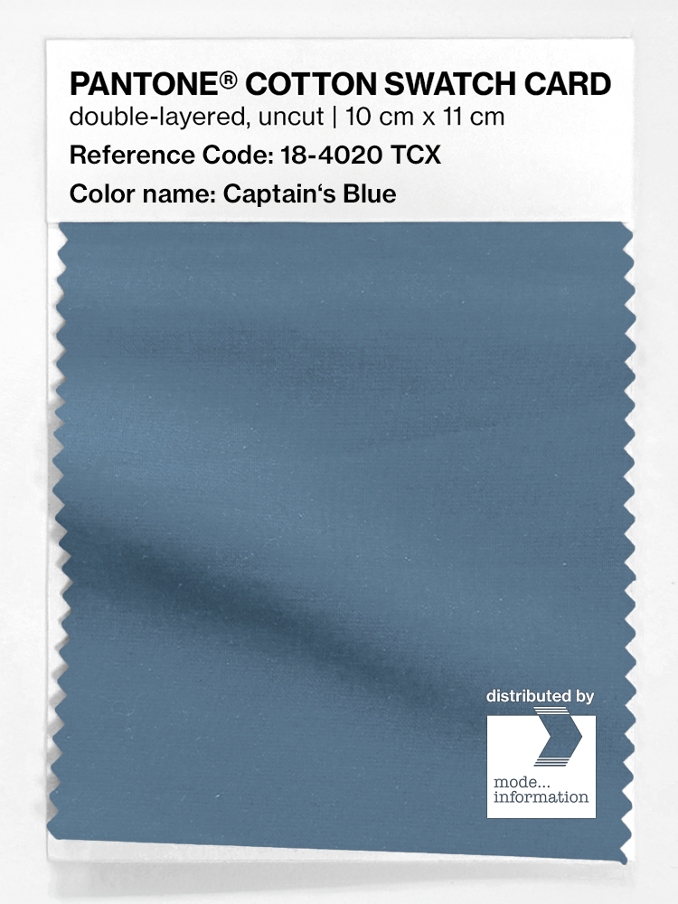 Product image 1 of the product “PANTONE® COTTON SWATCH CARD 18-4020 TCX Captain's Blue ”