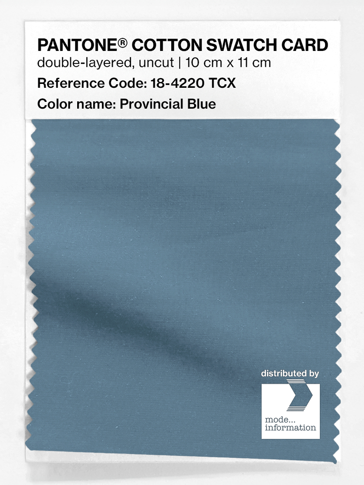 Product image 1 of the product “PANTONE® COTTON SWATCH CARD 18-4220 TCX Provincial Blue ”