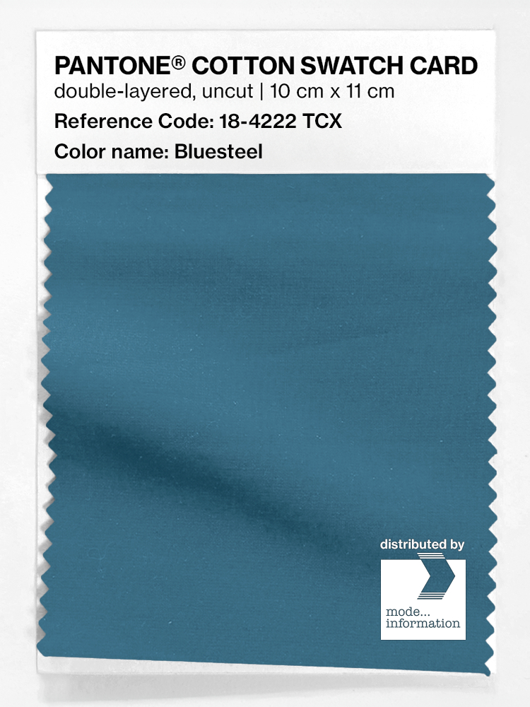 Artikelbild 1 des Artikels “PANTONE® COTTON SWATCH CARD 18-4222 TCX Bluesteel “