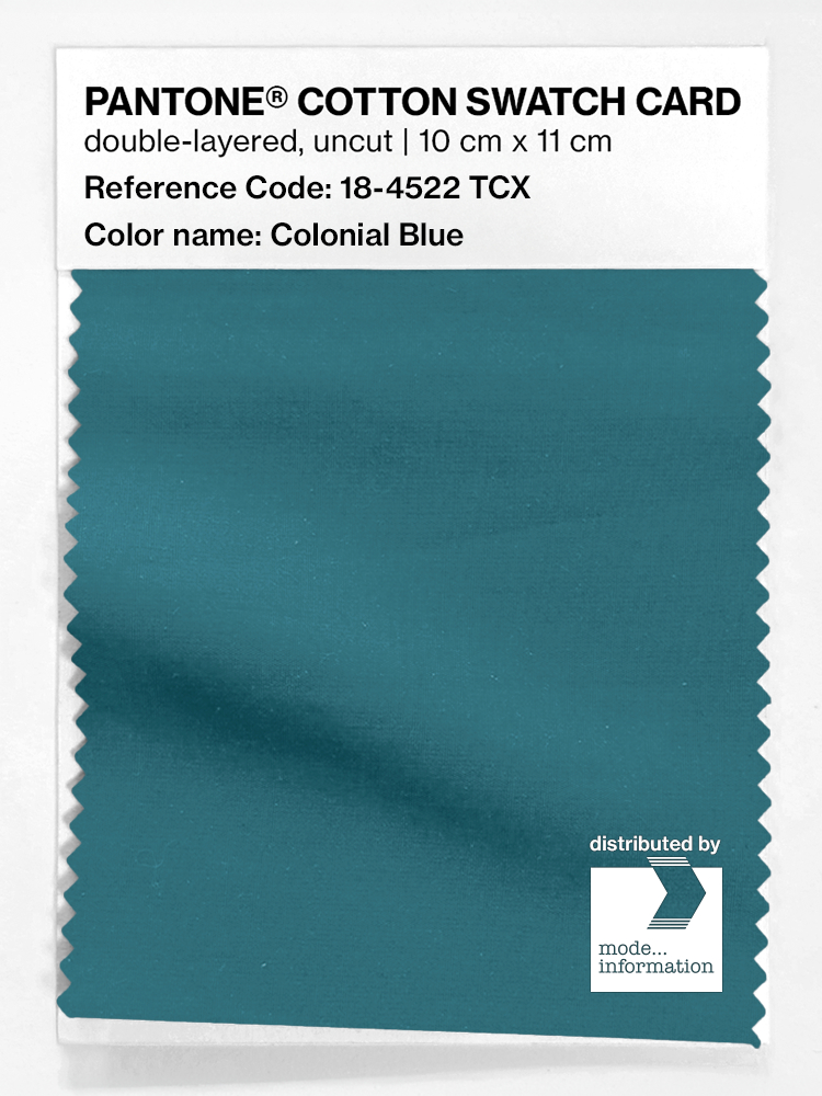 Product image 1 of the product “PANTONE® COTTON SWATCH CARD 18-4522 TCX Colonial Blue ”