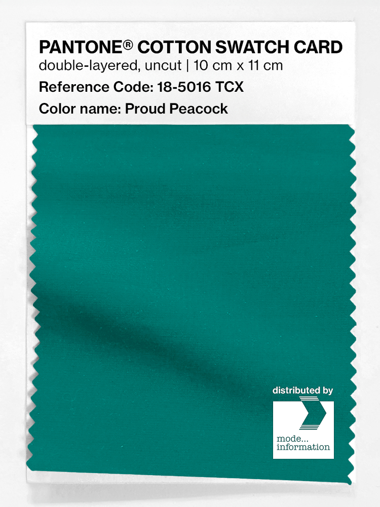 Artikelbild 1 des Artikels “PANTONE® COTTON SWATCH CARD 18-5016 TCX Proud Peacock “