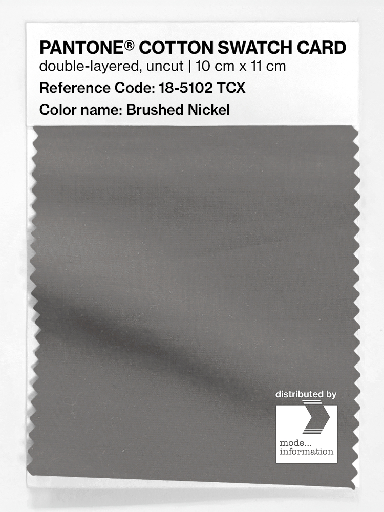 Artikelbild 1 des Artikels “PANTONE® COTTON SWATCH CARD 18-5102 TCX Brushed Nickel “