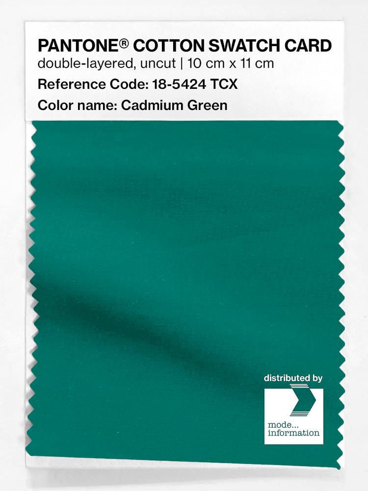 Artikelbild 1 des Artikels “PANTONE® COTTON SWATCH CARD 18-5424 TCX Cadmium Green “