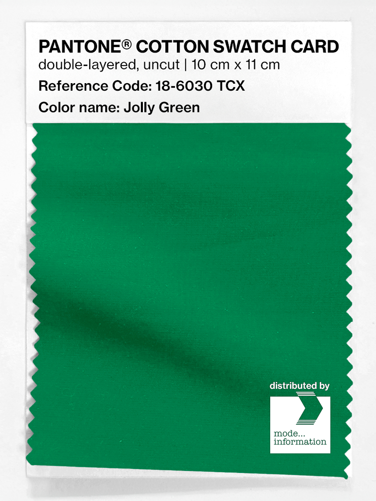 Product image 1 of the product “PANTONE® COTTON SWATCH CARD 18-6030 TCX Jolly Green ”