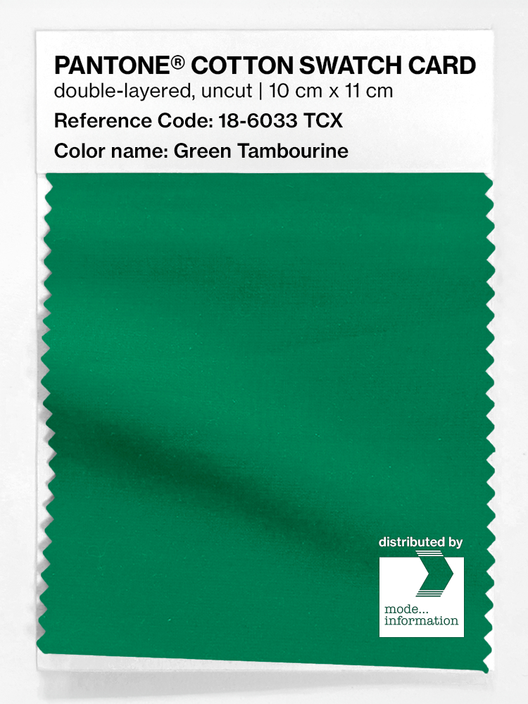 Artikelbild 1 des Artikels “PANTONE® COTTON SWATCH CARD 18-6033 TCX Green Tambourine “