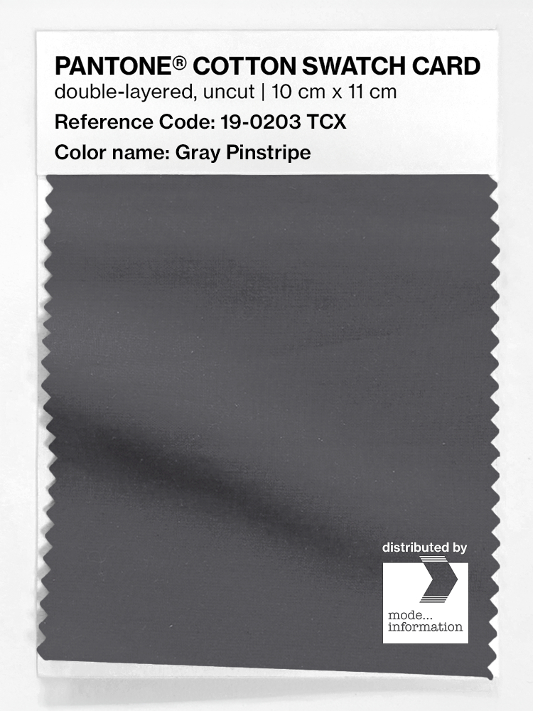 Product image 1 of the product “PANTONE® COTTON SWATCH CARD 19-0203 TCX Gray Pinstripe ”