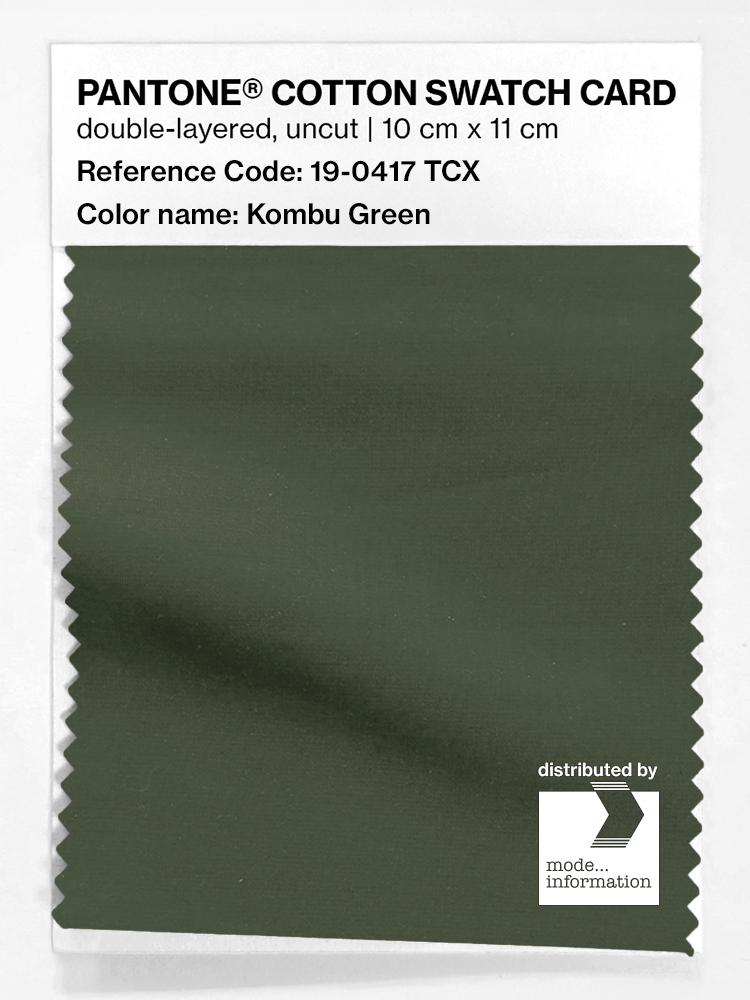 Artikelbild 1 des Artikels “PANTONE® COTTON SWATCH CARD 19-0417 TCX Kombu Green “