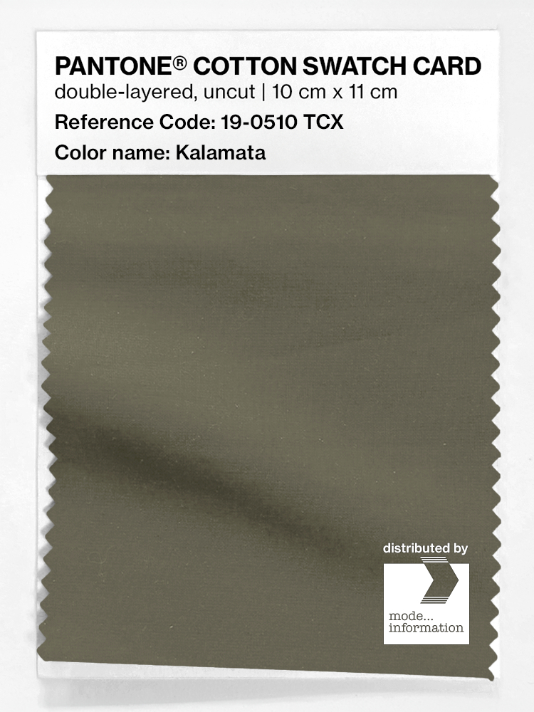 Product image 1 of the product “PANTONE® COTTON SWATCH CARD 19-0510 TCX Kalamata ”