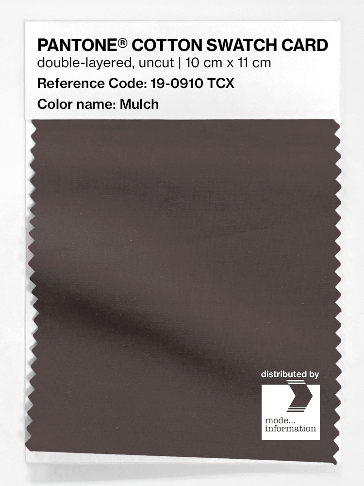 Product image 1 of the product “PANTONE® COTTON SWATCH CARD 19-0910 TCX Mulch ”