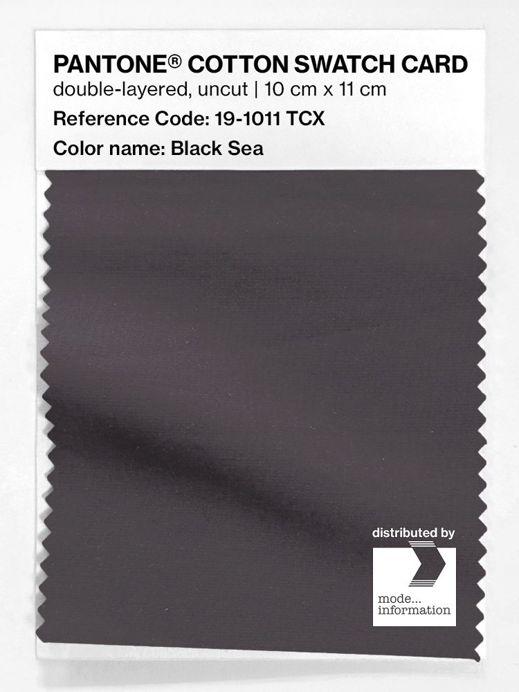 Product image 1 of the product “PANTONE® COTTON SWATCH CARD 19-1011 TCX Black Sea ”