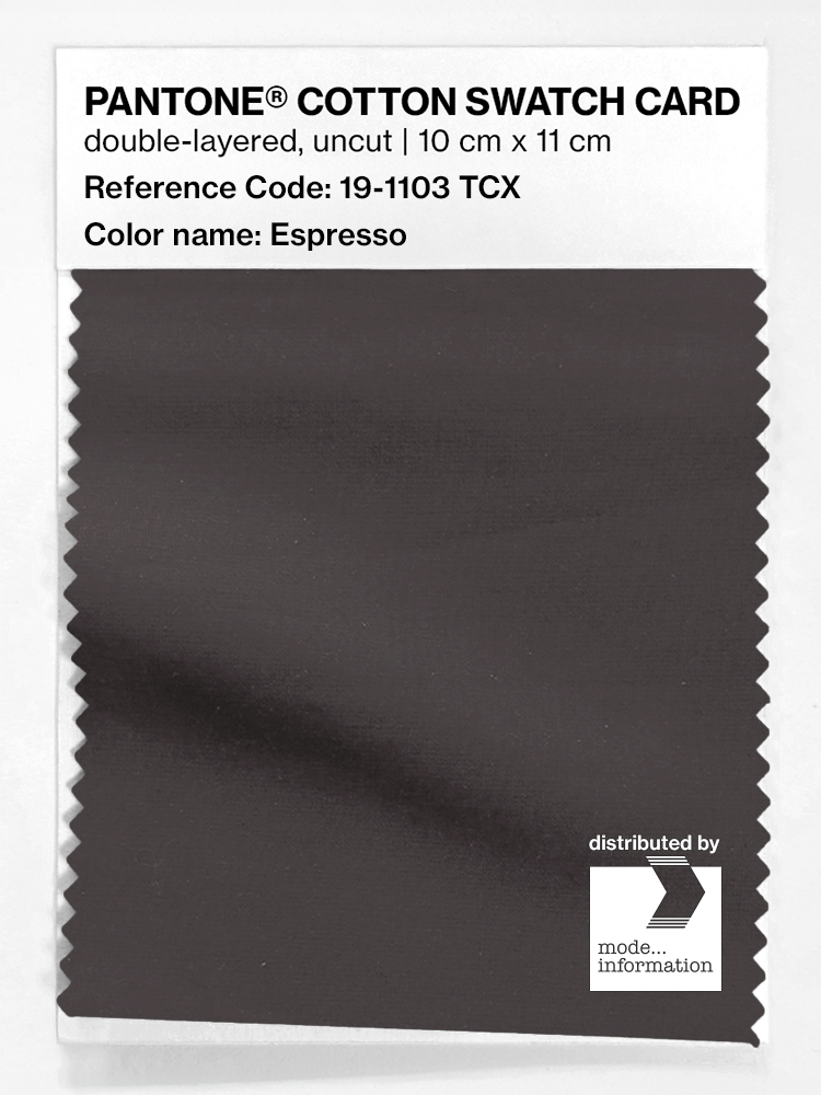 Product image 1 of the product “PANTONE® COTTON SWATCH CARD 19-1103 TCX Espresso ”