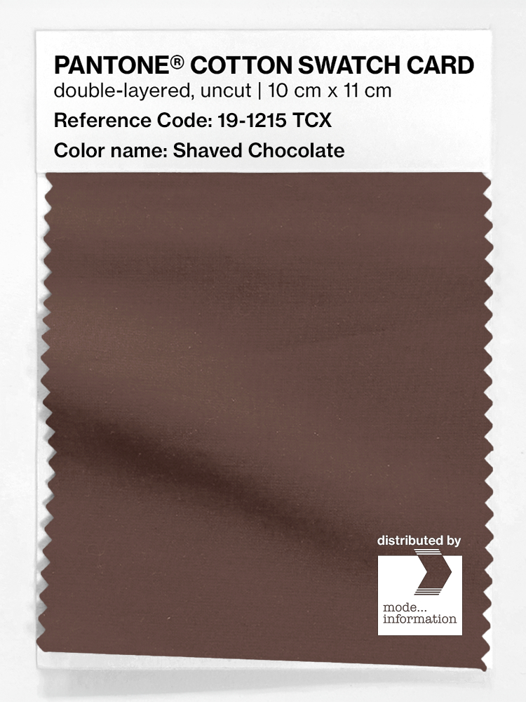 Artikelbild 1 des Artikels “PANTONE® COTTON SWATCH CARD 19-1215 TCX Shaved Chocolate “