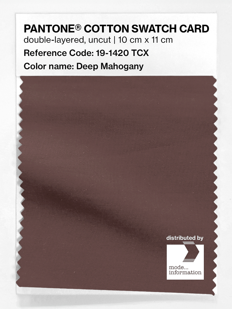 Artikelbild 1 des Artikels “PANTONE® COTTON SWATCH CARD 19-1420 TCX Deep Mahogany “