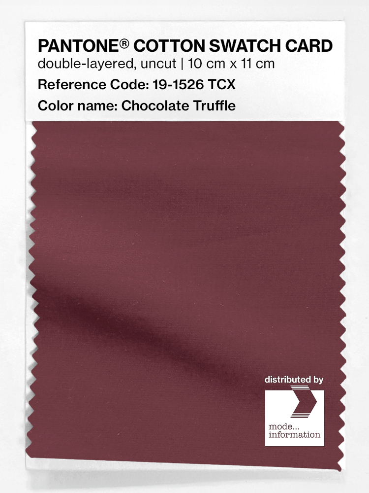 Artikelbild 1 des Artikels “PANTONE® COTTON SWATCH CARD 19-1526 TCX Chocolate Truffle “