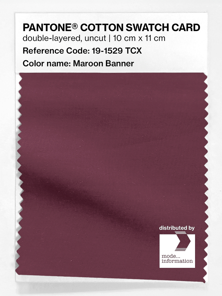 Artikelbild 1 des Artikels “PANTONE® COTTON SWATCH CARD 19-1529 TCX Maroon Banner “