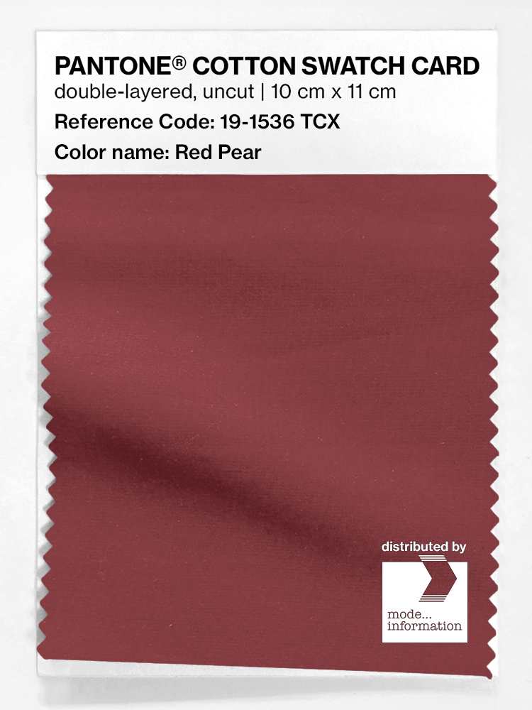 Product image 1 of the product “PANTONE® COTTON SWATCH CARD 19-1536 TCX Red Pear ”